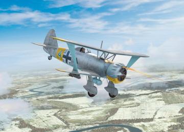 Henschel Hs 123A-1 (late), WWII German attack aircraft · ICM 32015 ·  ICM · 1:32