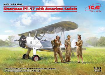 Stearman PT-17 with American Cadets · ICM 32051 ·  ICM · 1:32