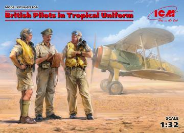 British Pilots in Tropical Uniform(1939-1943) (3 figures) · ICM 32106 ·  ICM · 1:32