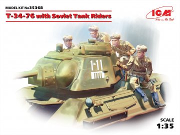 T-34-76 with Soviet Tank Riders · ICM 35368 ·  ICM · 1:35