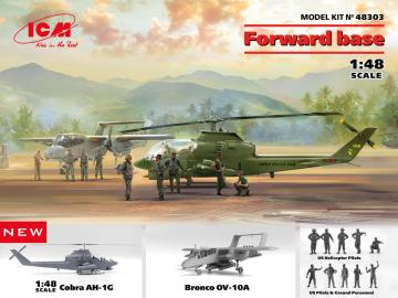 Forward base Cobra AH-1G + Bronco OV-10A w. US Pilots & Ground Person a. HelicoPilots &middot; ICM 48303 &middot;  ICM &middot; 1:48