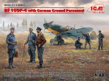 Messerschmitt Bf 109 F-4 with German Ground Personnel · ICM 48805 ·  ICM · 1:48
