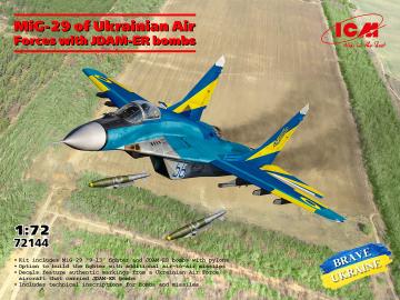 MiG-29 of Ukrainian Air Forces with JDAM-ER bombs &middot; ICM 72144 &middot;  ICM &middot; 1:72