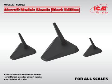 Aircraft Models Stands (Black Edition)(for 1:144, 1:72, 1:48 und 1:32) · ICM A002 · ICM Aircraft Models Stands (Black Edition)(for 1:144, 1:72, 1:48 und 1:32) · ICM A002 · ICM