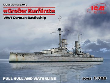 Groer Kurfrst (Full hull & Waterline) WWI German Battleship · ICM S015 ·  ICM · 1:700