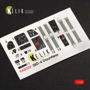 SBD-4 Dauntless - Interior 3D-Decals [Hasegawa] &middot; KEL K48039 &middot;  Kelik &middot; 1:48