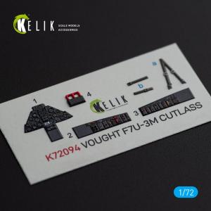 Vought F7U-3M Cutlass - Interior 3D-Decals [Fujimi] &middot; KEL K72094 &middot;  Kelik &middot; 1:72