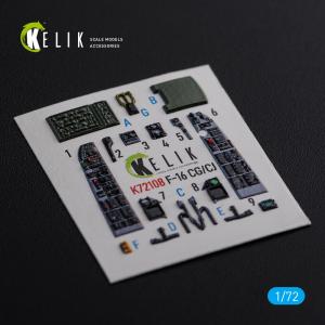 F-16 CG/CJ - Interior 3D-Decals [Academy] &middot; KEL K72108 &middot;  Kelik &middot; 1:72