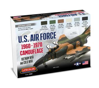 US Air Force 1960-1970 Camouflage [6 x 22 ml] &middot; LIFE CS62 &middot;  Lifecolor