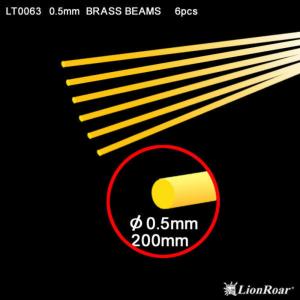Brass Beams 0,5mm Round (200mm,6pcs/set) &middot; LIO LT0063 &middot;  Lion Roar