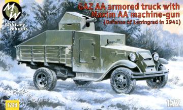 GAZ AA armored truck with Maxim AA gun &middot; MW 7244 &middot;  Military Wheels &middot; 1:72