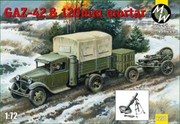 GAZ-42 & 120 mm mortar · MW 7250 ·  Military Wheels · 1:72