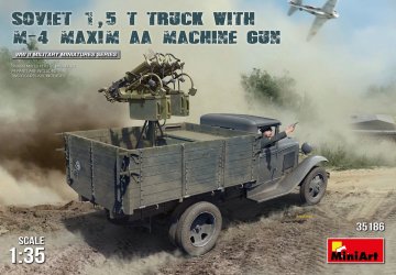 Soviet 1,5t Truck w/M-4 Maxim AA Machine Gun · MA 35186 ·  Mini Art · 1:35