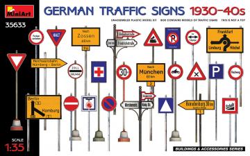 German Traffic Signs 1930-40s · MA 35633 ·  Mini Art · 1:35