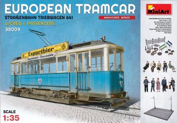 European Tramcar (Strassenbahn Triebwagen 641) with Crew & Passengers · MA 38009 ·  Mini Art · 1:35