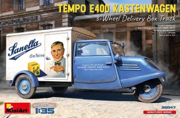 Tempo E400 Kastenwagen 3-Wheel Delivery Box Track · MA 38047 ·  Mini Art · 1:35
