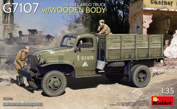 1,5t 4x4 G7107 Cargo Truck w/Wooden Body · MA 35386 · Miniart · 1:35 1,5t 4x4 G7107 Cargo Truck w/Wooden Body · MA 35386 · Miniart · 1:35