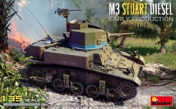 US M3 Stuart Diesel Fr�he Prod. &middot; MA 35417 &middot;  Miniart &middot; 1:35