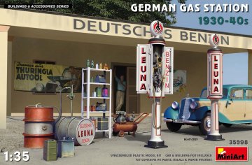 German Gas Station 1930-40s &middot; MA 35598 &middot;  Miniart &middot; 1:35