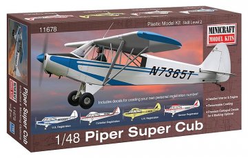 Piper Super Cub · MIN 11678 ·  Minicraft Model Kits · 1:48