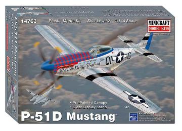 P-51 D Mustang, WWII · MIN 14763 ·  Minicraft Model Kits · 1:144