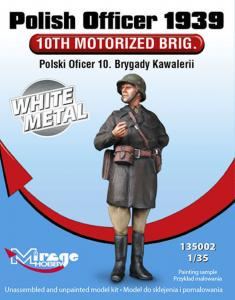 Polish Officer 193910th Motorised Brig. White Metal · MG 135002 ·  Mirage Hobby · 1:35