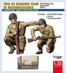 Two US Rangers Team in Reconnaissance &middot; MG 350003 &middot;  Mirage Hobby &middot; 1:35