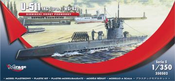 German U-Boot U-511 - IX C (turmI+WGr42) · MG 350502 ·  Mirage Hobby · 1:350