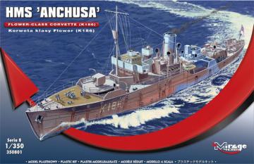 HMS Anchusa Flower-Class Corvette K186 · MG 350801 ·  Mirage Hobby · 1:350