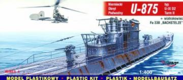 Deutsches U-Boot U 875 Typ IX D2 Turm II und FA 330 Bachstelze · MG 40043 ·  Mirage Hobby · 1:400