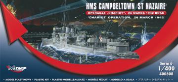 HMS Campbeltown ´St Nazaire´ ´Chariot´ Operation, 26 March 1942 · MG 400608 · Mirage Hobby · 1:400 HMS Campbeltown ´St Nazaire´ ´Chariot´ Operation, 26 March 1942 · MG 400608 · Mirage Hobby · 1:400