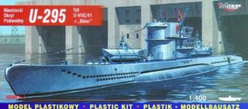 Deutsches U-Boot U 295 Typ VII C/41 mit Biber · MG 40414 ·  Mirage Hobby · 1:400