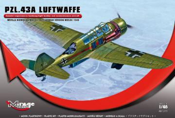 PZL.43A Luftwaffe Germ.Vers. MIELEC 1940 &middot; MG 481311 &middot;  Mirage Hobby &middot; 1:48
