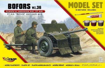 37mm BOFORS wz 36 anti tank gun (ModelSet) · MG 835061 ·  Mirage Hobby · 1:35