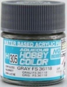Aqueous Hobby Colors (10 ml) Gray FS 36118 &middot; GS H305 &middot;  Mr Hobby - Gunze