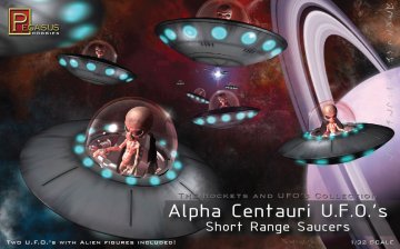 Alpha Centauri UFO (2 per Box) · PGH 9102 ·  Pegasus Hobbies