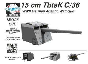 15 cm TbtsK C/36 WWII German Atlantic Wall Gun &middot; PLM MV126 &middot;  Planet Models &middot; 1:72