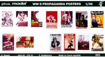Propaganda Poster Gemischt Deutsch, Englisch, USA, Russisch. &middot; PM 002 &middot;  plusmodel &middot; 1:35
