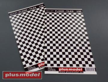 Floor tiles black and white · PM 571 ·  plusmodel · 1:35