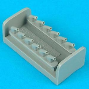 P-51D Mustang - Exhausts-type B [Tamiya] · QB 48060 ·  Quickboost · 1:48