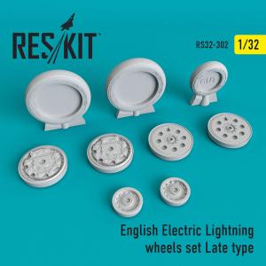 EE Lightning - Wheels set (late type) &middot; RSK RS320302 &middot;  ResKit Models &middot; 1:32