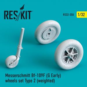 Bf-109 (F, G-early) - Wheels set type 2 (weighted) &middot; RSK RS320350 &middot;  ResKit Models &middot; 1:32