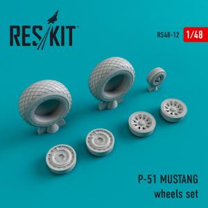P-51 Mustang - Wheels set &middot; RSK RS480012 &middot;  ResKit Models &middot; 1:48
