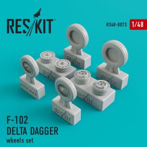 F-102 Delta Dagger - Wheels set &middot; RSK RS480073 &middot;  ResKit Models &middot; 1:48