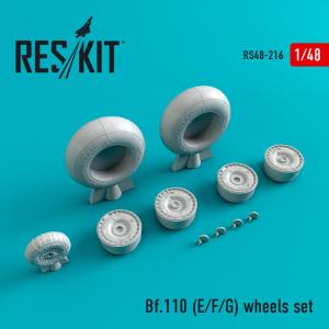 Bf.110 (E,F,G) - Wheels set &middot; RSK RS480216 &middot;  ResKit Models &middot; 1:48