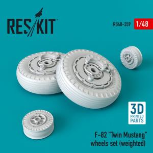 F-82 Twin Mustang (weighted) - Wheels set &middot; RSK RS480359 &middot;  ResKit Models &middot; 1:48