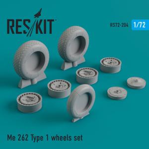 Me.262 type 1 - Wheels set &middot; RSK RS720204 &middot;  ResKit Models &middot; 1:72