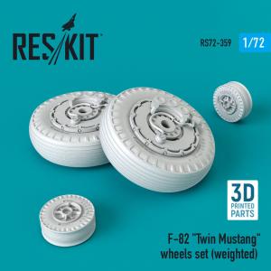 F-82 Twin Mustang (weighted) - Wheels set &middot; RSK RS720359 &middot;  ResKit Models &middot; 1:72
