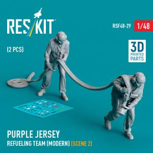 Purple jersey refueling team (modern) (scene 2) (2 pcs) (3D Printed) &middot; RSK RSF480029 &middot;  ResKit Models &middot; 1:48