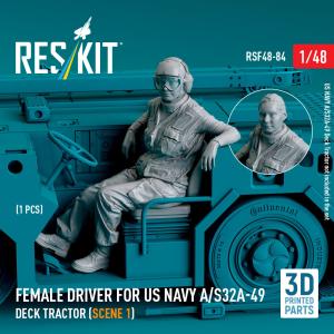 Female driver for US NAVY A/S32A-49 Deck Tractor (scene 1) (1 pcs) (3D Printed) &middot; RSK RSF480084 &middot;  ResKit Models &middot; 1:48